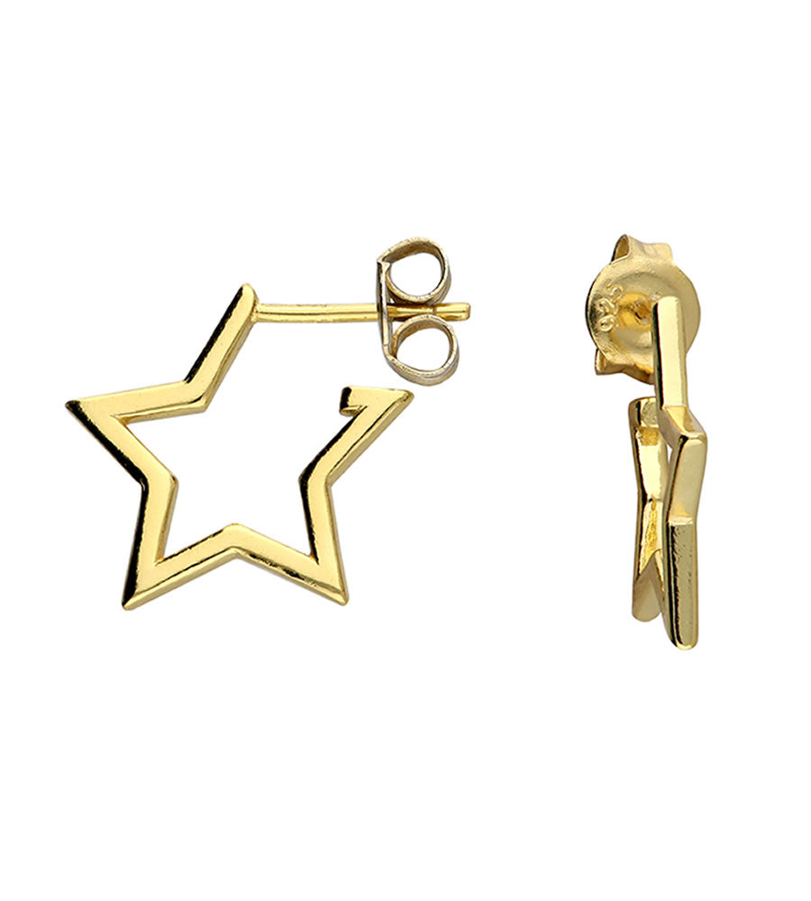 Star shaped sales earrings hoops