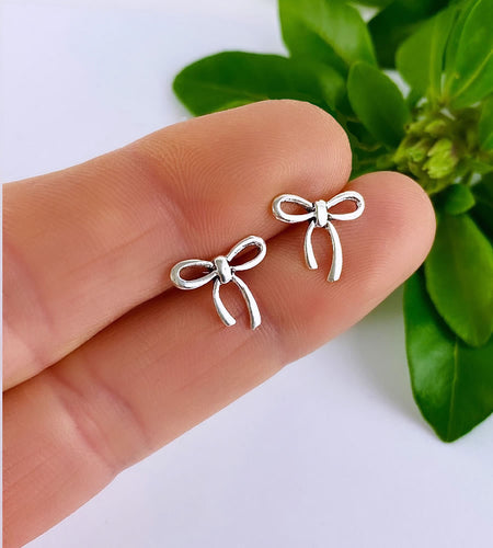 best selling sterling silver bow stud earrings