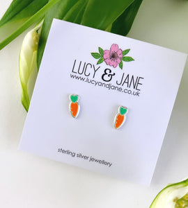 sterling silver carrot studs