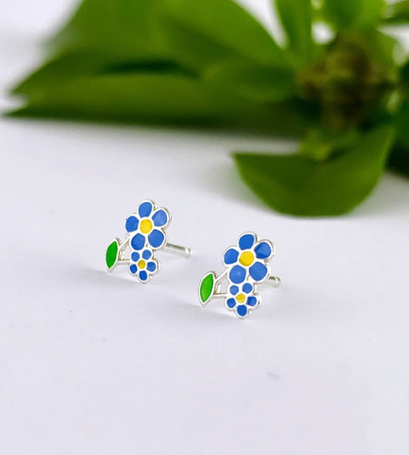 sterling silver forget me knot studs