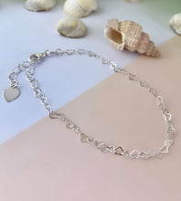 Load image into Gallery viewer, STERLING SILVER MULTI HEARTS ANKLET