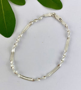 sterling silver herringbone bracelet