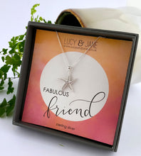 Load image into Gallery viewer, sterling silver starfish necklace in a gift box