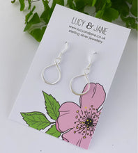 Load image into Gallery viewer, sterling silver twist drop earrings