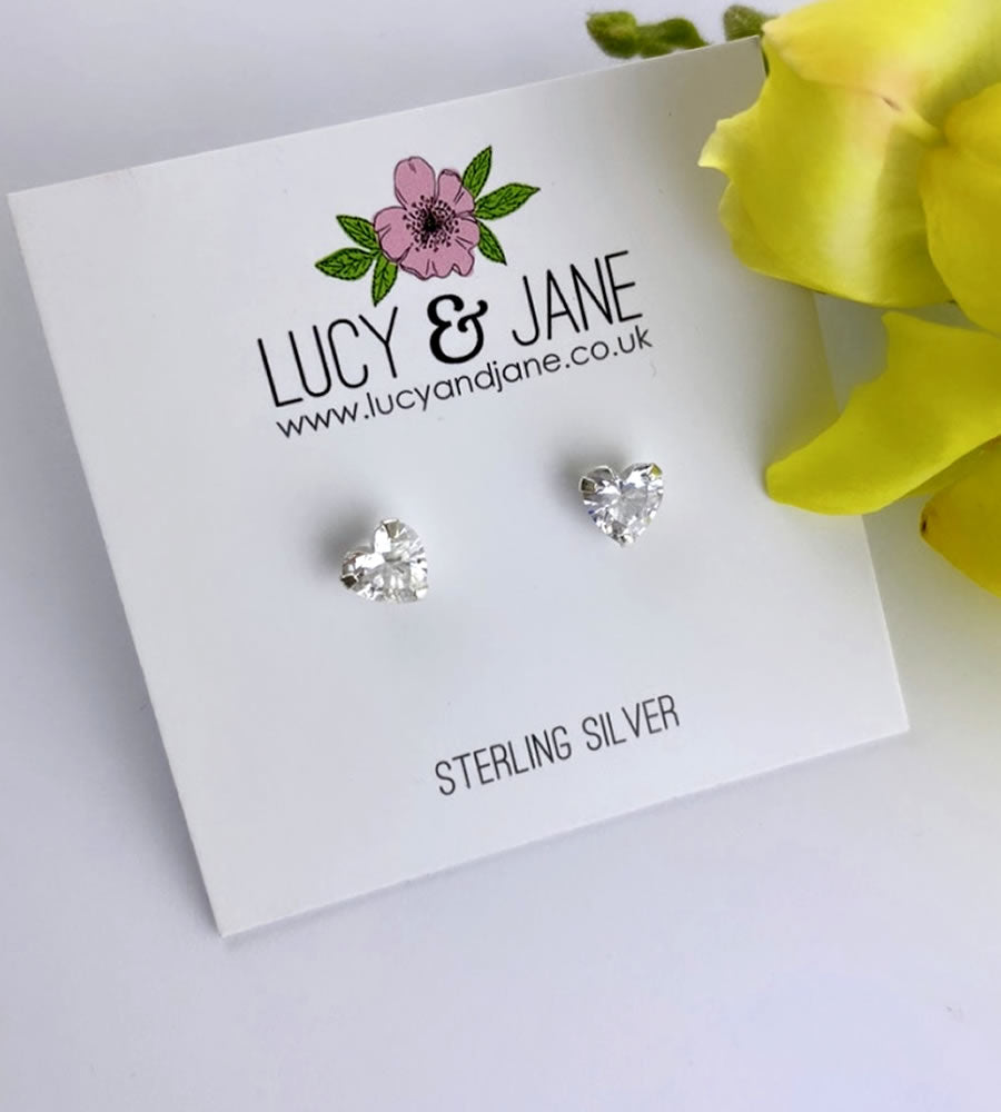 Sterling silver online sparkly earrings