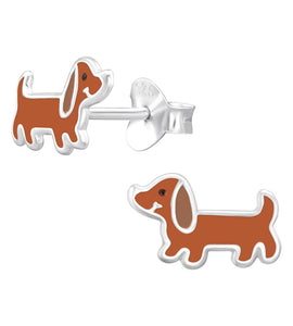 Gold dachshund outlet earrings